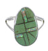 Turquoise Opal Inlay Genuine Sterling Silver Ring Size 7-1/4 RX57747